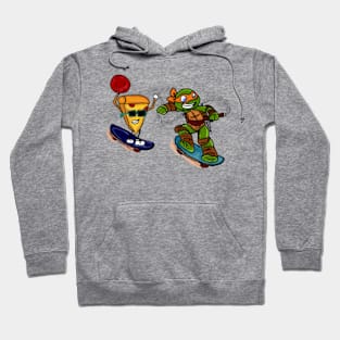 Skating Pizza with Turtle Hoodie